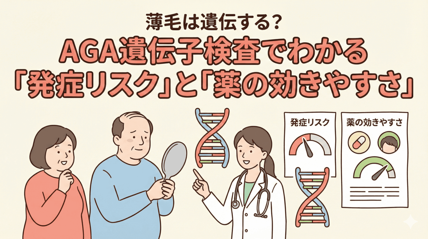 薄毛は遺伝する?AGA遺伝子検査でわかる「発症リスク」と「薬の効きやすさ」